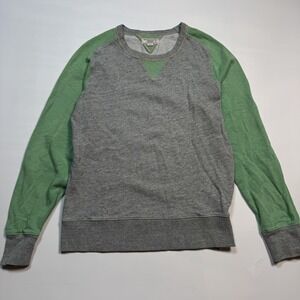 Wallace &‎ Barnes Sweatshirt Mens Small Gray Green Raglan Crewneck Pullover